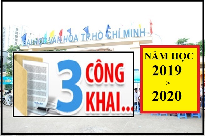 Ba công khai năm học 2019 - 2020