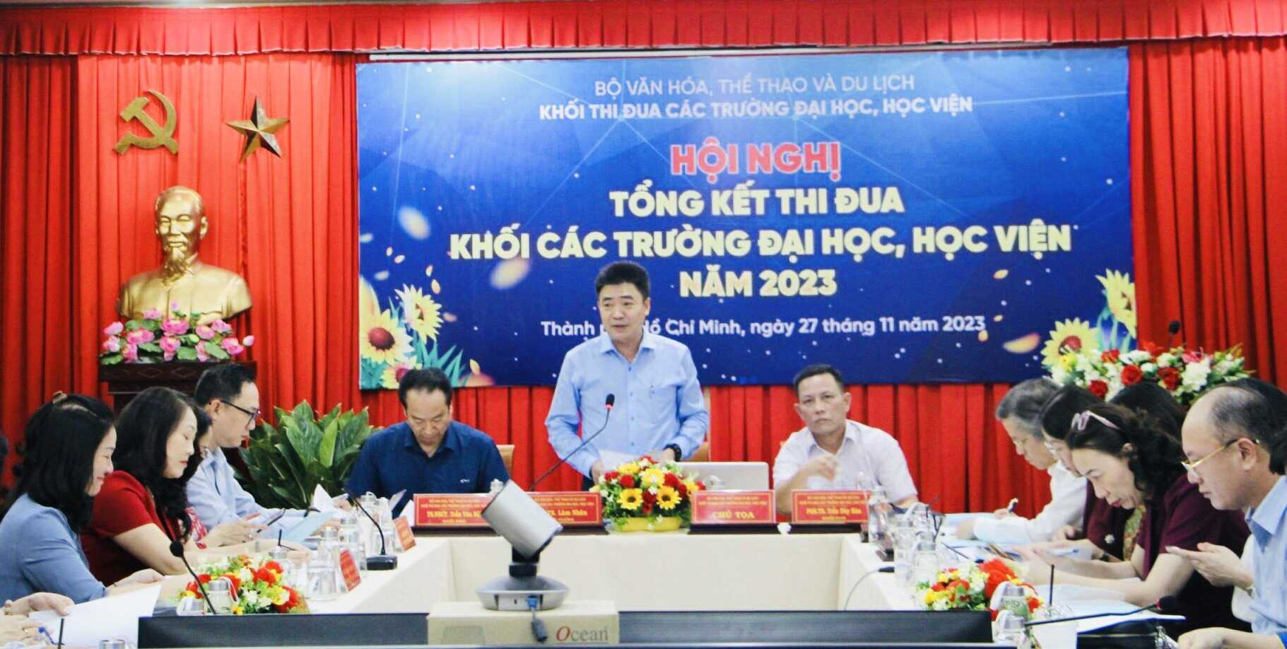 Hội nghị Tổng kết Khối thi đua các Trường Đại học, Học viện trực thuộc Bộ Văn hóa, Thể thao và Du lịch năm 2023